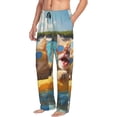 thumbnail image 2 of Daiia Sunglasses Beach Kittens Men's Sleep Pant with Pockets and Drawstring,Pajama Pants-Small, 2 of 9