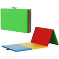 thumbnail image 1 of BalanceFrom 8ft x 4ft x 2in 4-Panel All-Purpose Folding Gymnastics Mat, Multicolored, 1 of 12
