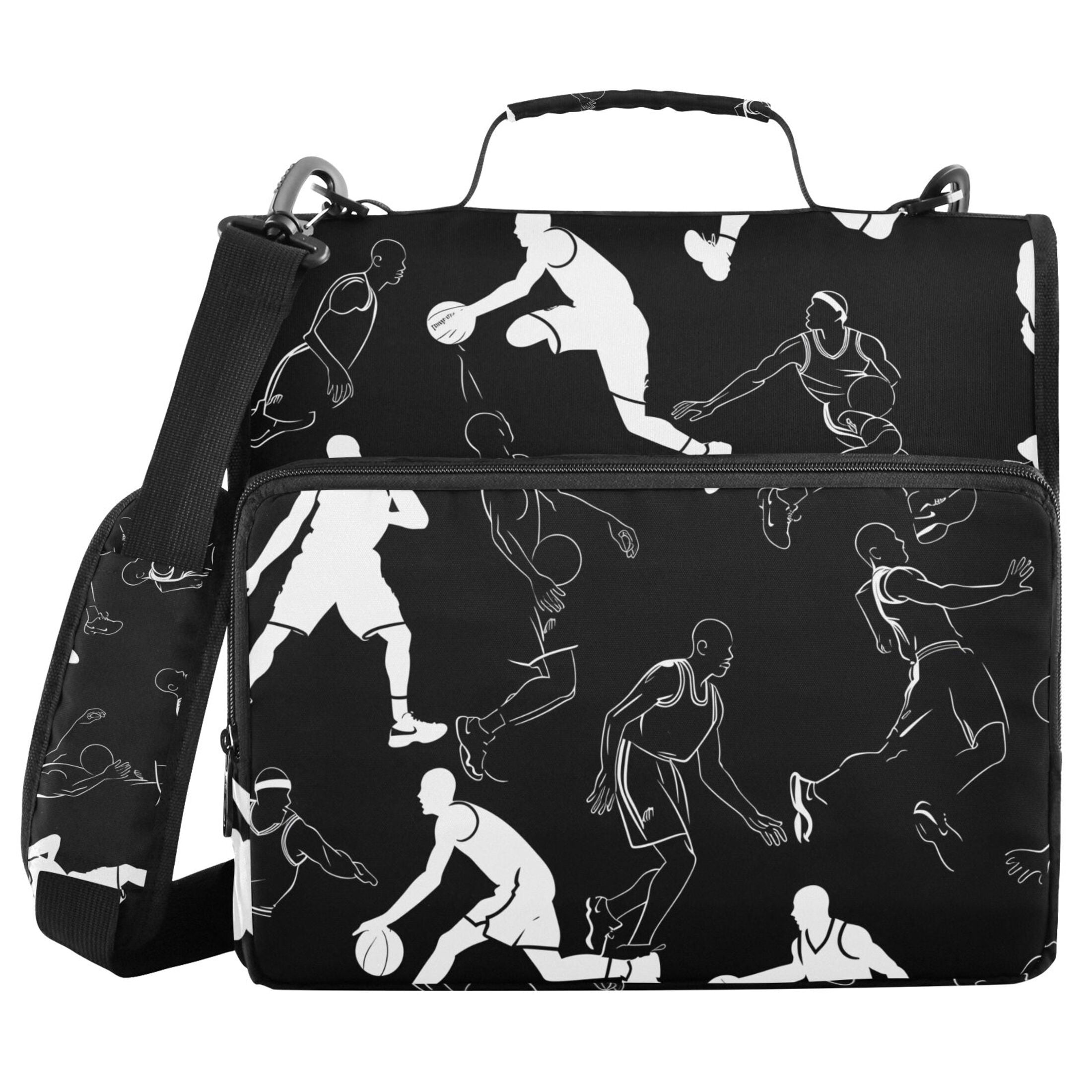 ALAZA Zipper Binder Basketball Players 3 Ring Trapper Keeper File Folder Organizer Bag