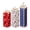 B, variant on Sktrjpolfis 4th of July Wooden Candle Holders, Patriotic Red White Blue Candlesticks with Jute Bow, 3-Pack, for Tiered Tray Decor