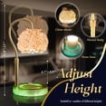 thumbnail image 3 of VXUNLIOR Luxury Smart Touch Candle Warmer Lamp with Crystal Gemstone Shade & Color-Changing Premium Base - Adjustable LED Wax Mel, 3 of 6