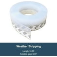 thumbnail image 3 of Silicone Seal Strip - Scheam 16 Feet Silicone Weather Stripping Door Window Seal-Door Strip Bottom Draft Stopper 16.5 Foot (45mm, White), 3 of 8