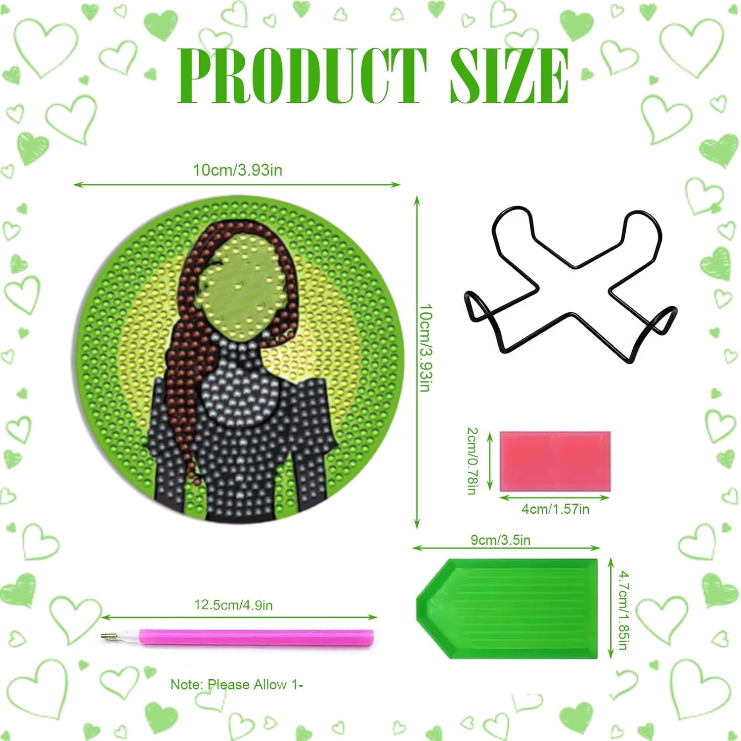 8Pcs Witch Diamond Art Coasters Kit Pink Green Diamond Painting Coasters Kit with Holder Fun DIY Diamond Art Craft for Adults Gifts Office Home Decor Supplies