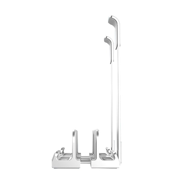 Soporte vertical para computadora portátil Escritorio portátil Tableta para computadora portátil Soporte ajustable de aleación de aluminio antideslizante, plateado AweSitey EL5637-01B