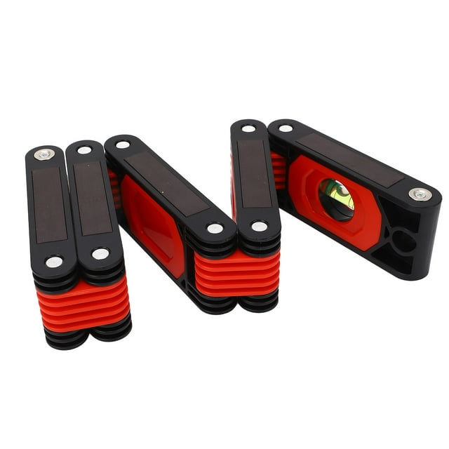 Foldable , ABS Connector Stripe Bubble Ruler High Accuracy TPR End Cover With Top Hole For Woodworking