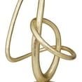 thumbnail image 4 of 8" x 19" Gold Polystone Swirl Abstract Sculpture, by DecMode, 4 of 7