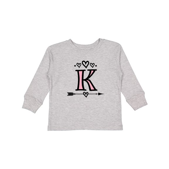 Inktastic Letter K Monogram Tribal Arrow Girls Long Sleeve Toddler T-Shirt