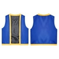 thumbnail image 6 of TiaoBug Kids Gothic Vintage Vest Open Front Fully Lined Dressy Waistcoat Halloween Dress Up Royal Blue 10-12, 6 of 7