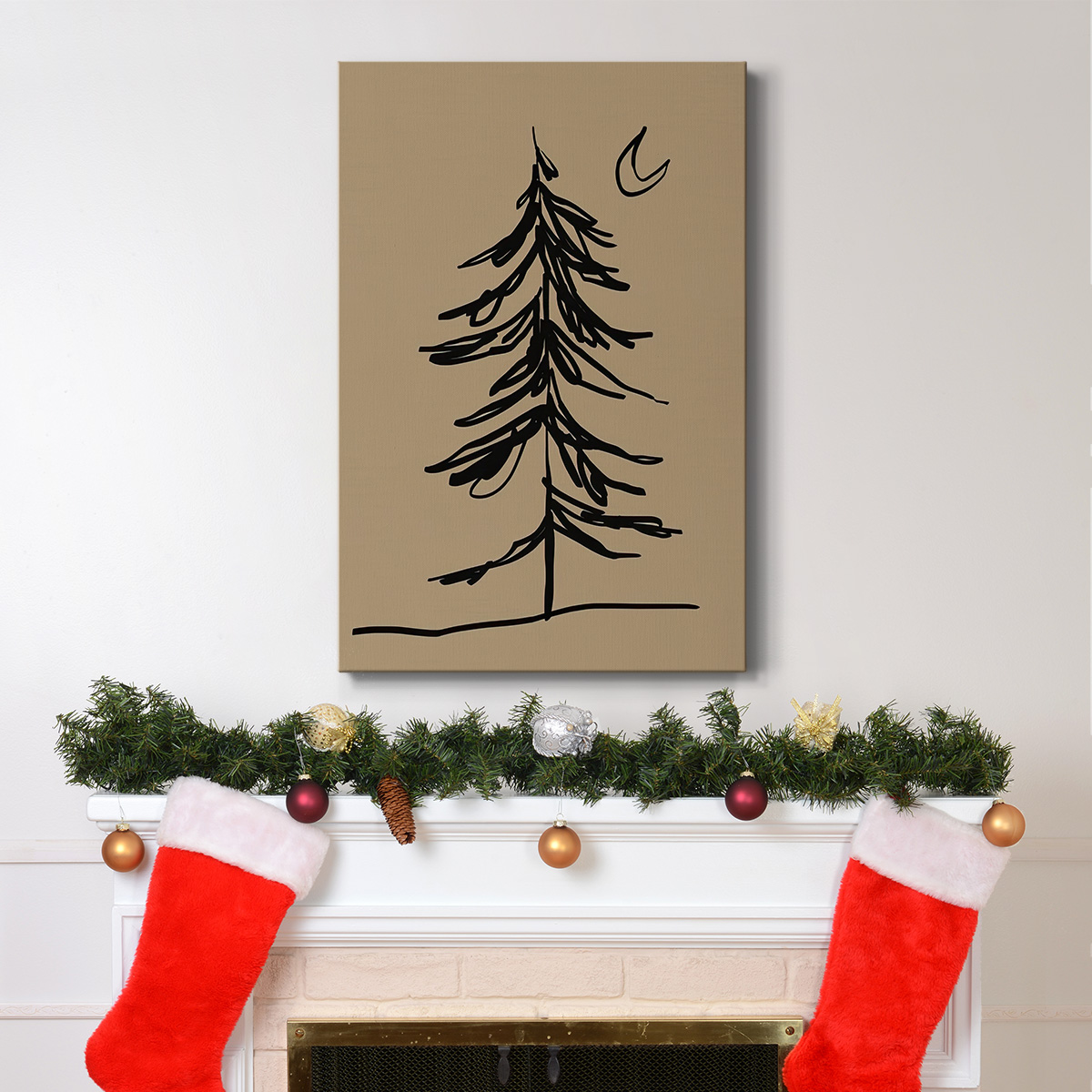 Winter Fir Sketch I- Gallery Wrapped Canvas