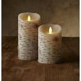 Luminara Birch Bark Pillar Flameless Candle 5 inches