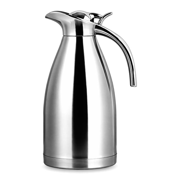 68 Oz Stainless Steel Thermal Carafe - Double Walled Vacuum Insulated Thermos/Carafe with Lid - Coffee/Tea Carafe Heat & Cold Retention - 2 Liter
