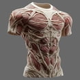 thumbnail image 5 of IWRICH Men's Short Sleeve Funny T Shirt 3D Printed T Shirts Trendy Crew Neck Tshirt Holiday Party Outfits Red XL, 5 of 5