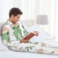 thumbnail image 6 of Hirioo Frog and Mushrooms for Men's Pajama Sets 2 Piece Pjs Men's Long-Sleeved Pajama Set Button Down Sleepwear,S-XXL-Medium, 6 of 7