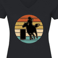 thumbnail image 4 of Inktastic Rodeo Barrel Racing Cowgirl Women's V-Neck T-Shirt, 4 of 5