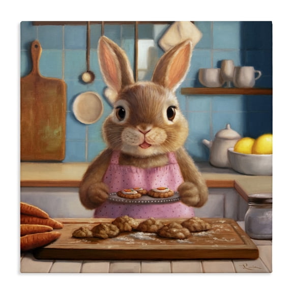 Stupell Industries Mrs. Bunny Bakewell Canvas Wall Art, design by Lucia Heffernan
