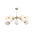 thumbnail image 4 of 12 Light Globe Mid Century Brass Sputnik chandelier light Fixture, 4 of 10