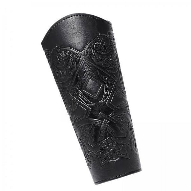 2x Brazaletes Medievales De Cuero PU Para Adultos, Muñequeras Para Accesorios De Cosplay, Color Negro, 1 Pieza