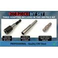 thumbnail image 3 of VETCO 208-Piece Screwdriver Bit Set S2 Steel Security Bit Socket Set, 3 of 5