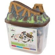 KidKraft Bucket Top Construction Wood Train Set with Crane & 61 Pieces, For Ages 3+