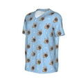 thumbnail image 6 of Fotbe Brown French Bulldog Baseball Jersey Shirt for Men and Women, Casual Short Sleeves Button Down T-Shirt-, 6 of 9