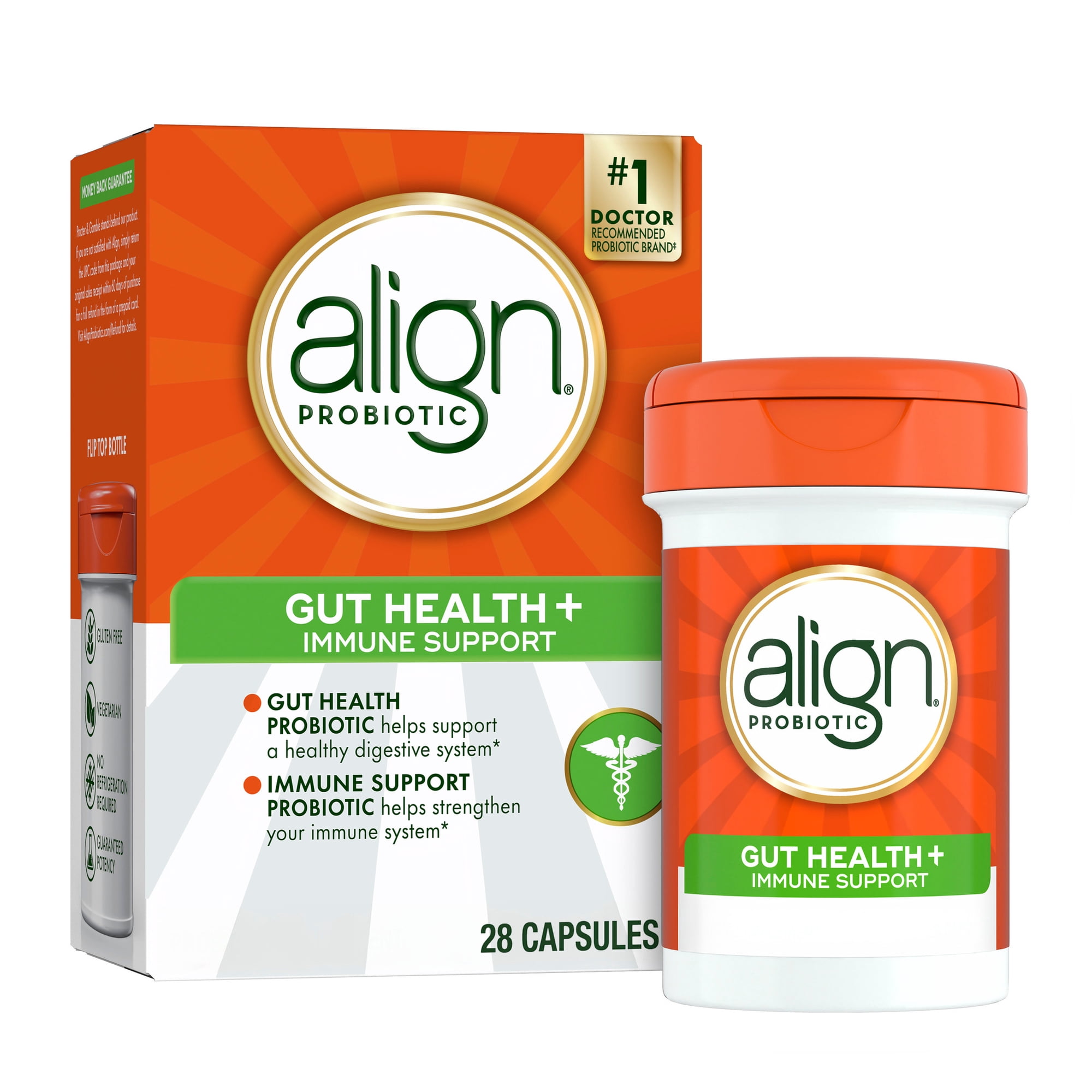 Align Probiotics Gut Health + Immune Support, Probiotic for Women and Men, 28 Capsules
