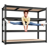 " W Garage Shelving Heavy Duty, 2000LBS Storage Shelves, 4 Tier Adjustable Metal Shelves for Garage Shelving Sturdy Industrial Shelf, Easy Assemble, " W x 60" H x 18" D