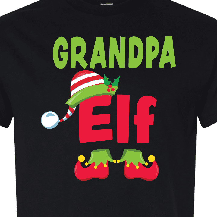 Inktastic Christmas Grandpa Elf T-Shirt