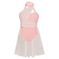 thumbnail image 2 of Aiihoo Girls Mock-Neck Chiffon Dance Dress for Contemporary Ballet Dance Pink 16, 2 of 6