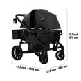 thumbnail image 2 of KFFKFF Multi-Terrain Wagon Stroller, Dual-Seating, Easily Foldable for Travel, Comes with Shade Cover, Storage for Parents, Food Tray & Beverage Holders, Supports up to 55lbs per Seat, 2 of 9
