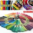 thumbnail image 4 of 50pcs Embroidery Floss Sewing Quilting Polyester Cotton 6-strand Thread 50 Colors Cross-stitch Line Set, 4 of 10