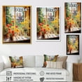 thumbnail image 4 of Designart "Summer Flowers from Farmhouse Windows III" Floral Canvas Wall Art - Traditional Yellow Window Hallway Wall Art Decor, 4 of 6