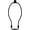 Black, variant on 8 Inch Regular Weight Lamp Harp, Finial and Harp Base Set, Polished Nickel Finish