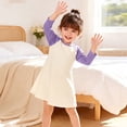 thumbnail image 2 of Vividxx Girls Dresses Long Sleeve Fall Dress Cute Casual Color Block Toddler Dress Kids Clothes 7-8 Years, 2 of 7