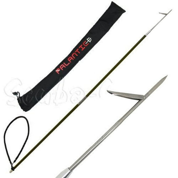 CARBON FIBER 5' Travel Spearfishing 2-Piece Pole Spear Single Tip Flopper & Bag
