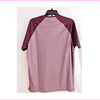 Vince Camuto Men's Mesh Sleeve, Raglan-Style T-Shirt, Burgundy, Large