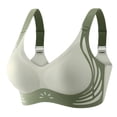 thumbnail image 2 of Gymayou Women Wireless Seamless Support Bra No Underwire Full Coverage Push Up Gathered Sports Bra Shockproof Everyday Comfort Bralette Green(1PC) M, 2 of 9