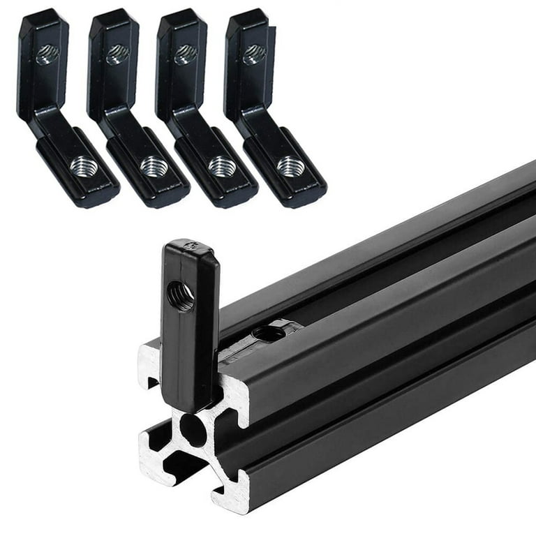 20pcs Inside Corner Bracket Kit for 20x20 3030 Aluminum Profile Slot 8mm Black