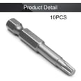 thumbnail image 4 of HUGFEGWE Torx Screwdriver Bits, T25 Magnetic Torx Head Screw Driver Bit, with 1/4 Inch Hex Shank, 50mm Length S2 Steel Screw Driver Kit Tools, for Repair Work, 10 Pcs CJB91-22867, 4 of 8