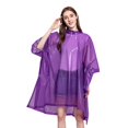 thumbnail image 2 of LHWEN Reusable Rain Ponchos for Adults Lightweight EVA Raincoats with Hood for Men and Women Rain Jackets for Family Travel Parks Camping Hiking and Outdoor Activities Tear- and Foldable for Easy, 2 of 6