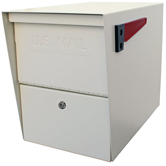 Package Master Locking Security Mailbox, Cream White