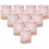 Kate Aspen Tea Light Holder - 24PCS - Vintage Glass Tealight Candle Holders, Perfect Wedding Favor, Bachelorette Favor or Bridal Shower Favor - Pink