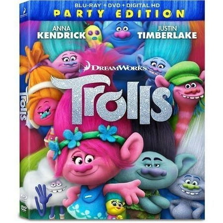 Trolls (Party Edition) (Blu-ray + DVD + Digital HD) (Widescreen)
