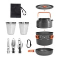 thumbnail image 1 of 10Pcs Camping Cookware Mess Kit, Lightweight Camping Kitchen Pots and Pans Set, Portable Camping Essentials for Backpacking, Camping Cooking Hiking and Picnic, 1 of 5