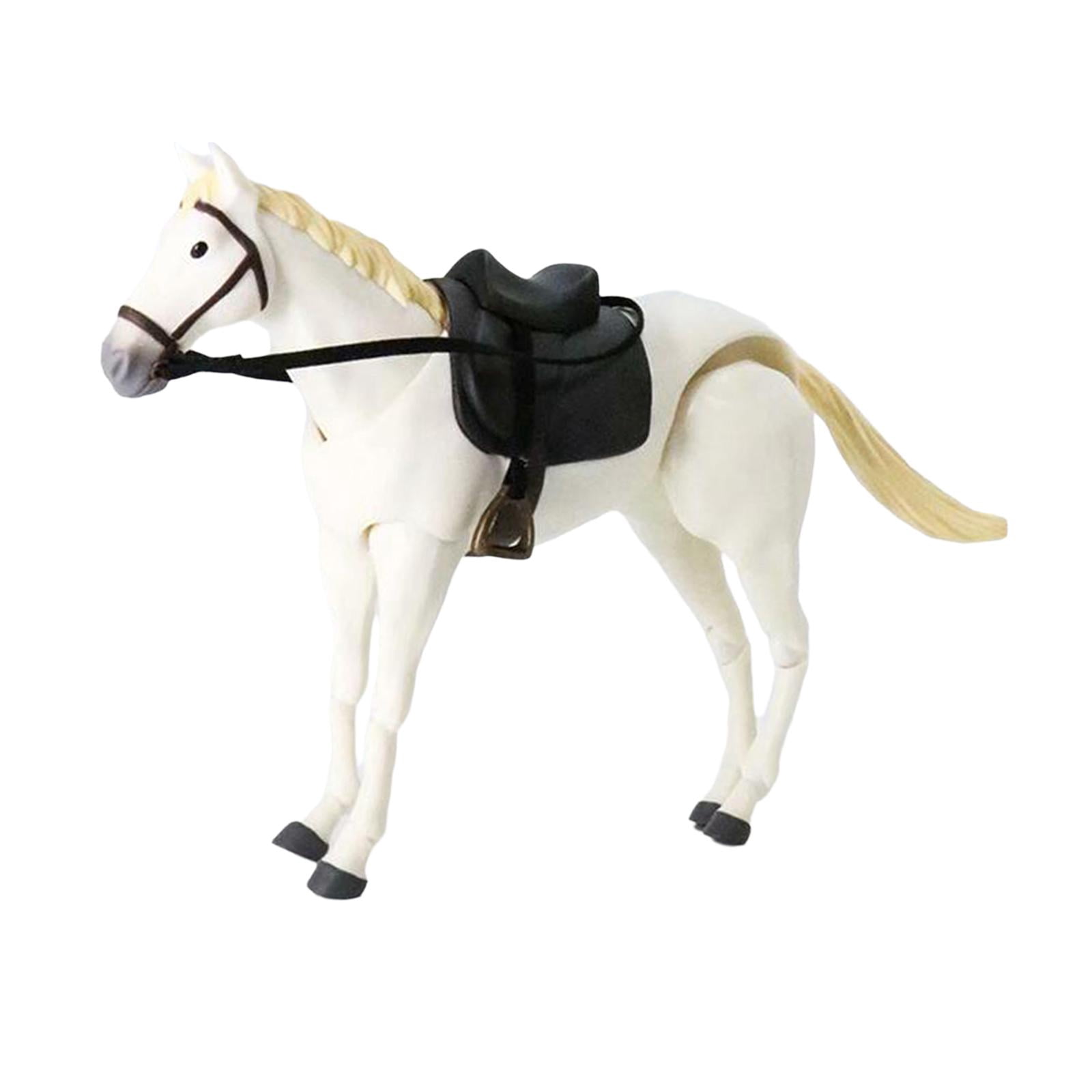 LeeQinersw Miniature Animal Figurine Horse Toys Model Painted Figure Statue Model Mini Size White