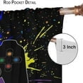 Gamepad Curtains for Boys Girls Teens Colorful Game Controller Thermal Insulated Room Curtains for Living Room, 84x84 Inch Blackout