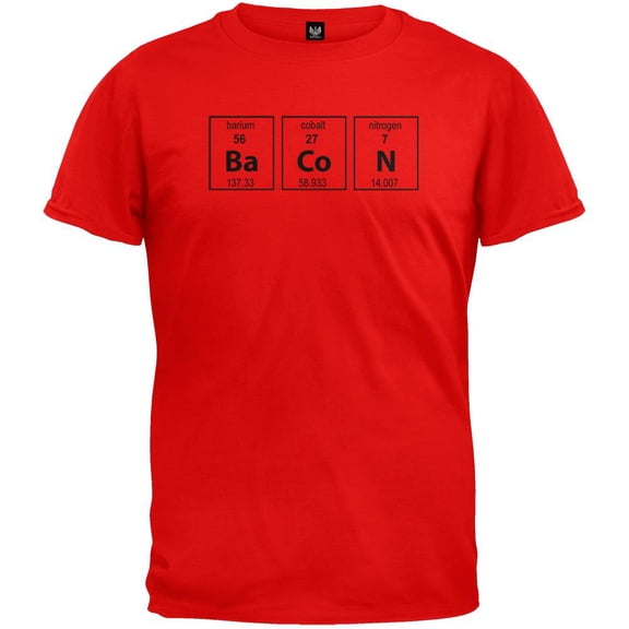 Bacon Periodic Table T-Shirt - X-Large