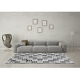 thumbnail image 3 of Ahgly Company Indoor Square Checkered Gray Modern Area Rugs, 7' Square, 3 of 4