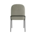 thumbnail image 4 of HomePop Modern Dining Chair with Metal Legs, Green Velvet, 4 of 6