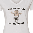 thumbnail image 4 of Inktastic Funny Cow Not My Pasture Not My Patties Women's V-Neck T-Shirt, 4 of 5
