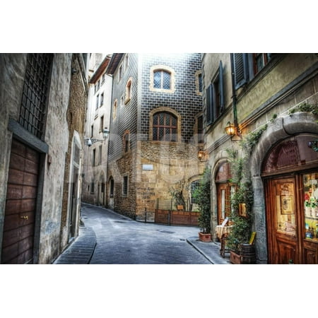 Beautiful Narrow Street in Florence, Italy Print Wall Art By Gabriele